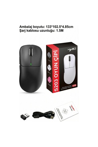 T700 Makrolu Kablosuz Oyuncu Mouse- 3 Modlu Kullanım-500 Mah Batarya Diğer