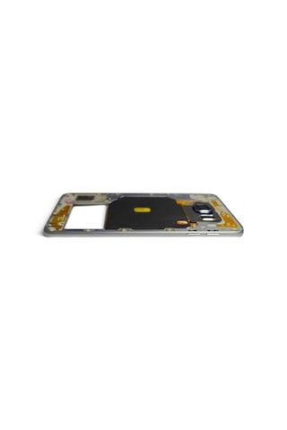G928 Orta Kasa Galaxy S6 Edge Plus Uyumlu Siyah Renk Orta Kasa Çerçeve + Ses Açma On Off Tuş Plastik Kamera Camı Ve Hoparlör Koyu Gri Gri - Siyah