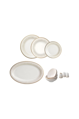 Jumbo Oscar Gold 55 Parça 12 Kişilik Yemek Takımı Altın