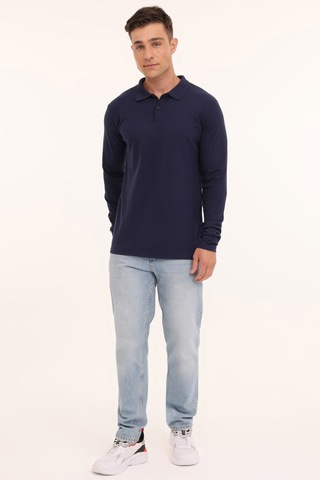 Kinetix Mb Sn329 Ukol Polo 4pr Lacivert Erkek Uzun Kol T-shirt Lacivert