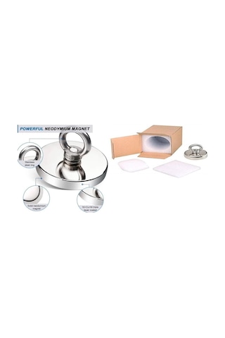 60 Mm Neodyum Pot Magnet Fishing Çok Güçlü Kurtarma Mıknatısı Manyetik Balıkçılık Kancası