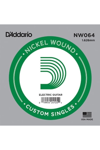 D'addario Acoustic Or Electric Nickel Wound Singles .064 - Nw064