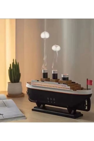 Titanic Gemi Hava Nemlendirici Işıklı Fonksiyonlu Buhar Makinesi Kumandalı Renkli