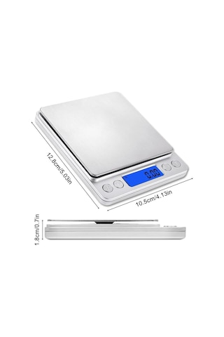 1-2000 Yüksek Hassasiyet 3000g/0,1g Led Ekran, 5 Birim Dönüştürme Ve Otomatik Kapanma Özellikli Gıda Kuyumcu Tera Diğer
