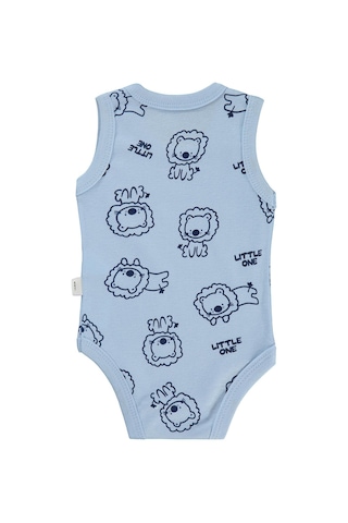 Civil Baby Little One Baskılı 0-24 Ay Çıtçıtlı Badi - Mavi