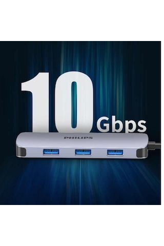 Philips Uyumlu Swr1651b Type-c To 4 Portlu Usb-a 3.2 Hub Çoklayıcı Adaptör