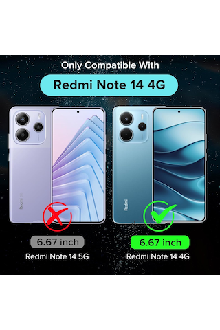 Xiaomi Redmi Note 14 Kılıf Kamera Korumalı Deri Görünümlü Kapak