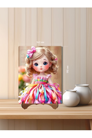 12 Parça Mdf Lazer Kesim Çocuk Puzzle Yapboz 14 X 19 Cm V1