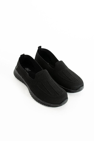 Adımist Kadın Örme Ses Yapmaz Ortopedik Rahat Hafif Günlük Sneaker Ayakkabı Siyah