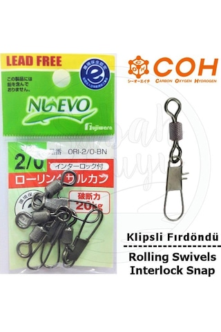 COH Klipsli Fırdöndü #2/0 20kg (Interlock Snap)