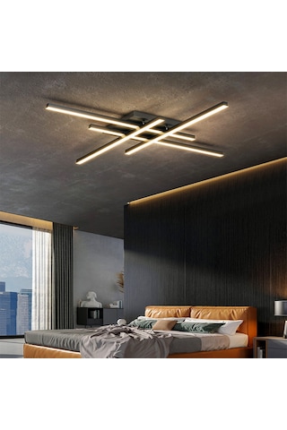Antrasit 3 Işık Rengi 2 Led Tavan Lambası,avize,modern Aydınlatma,dekoratif Işık Antrasit