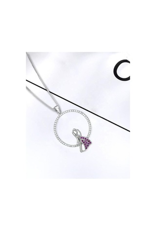 Brezza Lusso Jewelry Halka Model Sarılan Çift Aşk Sevgi Bağı Kadın Gümüş Kolye 45 CM 45 CM
