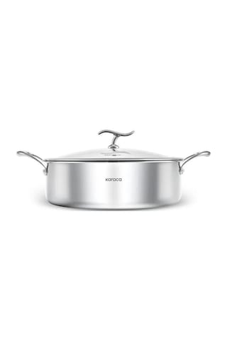 Karaca Plasma Steel 316+ 3Ply Yanmaz Yapışmaz Çelik Karnıyarık Tencere 26 cm