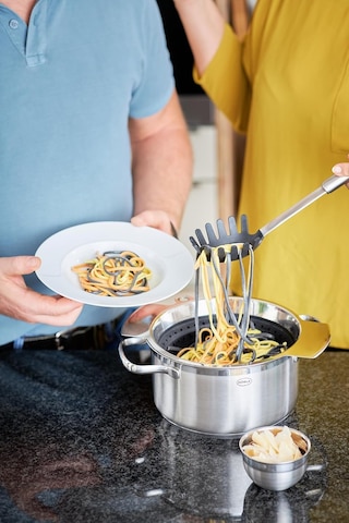 Rösle Silikon Spagetti Açacağı, Yüksek Kaliteli Spagetti Kaşığı, Yuvarlak Saplı Ve Silikon Kaplamalı, Paslanm