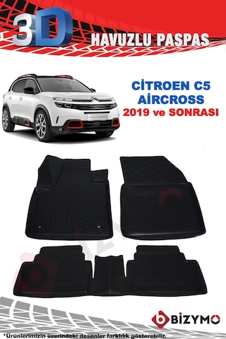 Citroen C5 Aircross 2019 Ve Sonrası 3D Paspas Takımı Bizymo