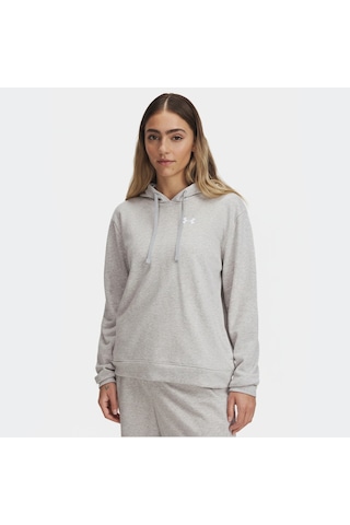 Under Armour Rival Terry Kadın Gri Kapüşonlu Sweatshirt Gri