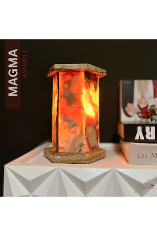 Magma Dekoratif Lamba Lav Efekti İle Eşsiz Altıgen