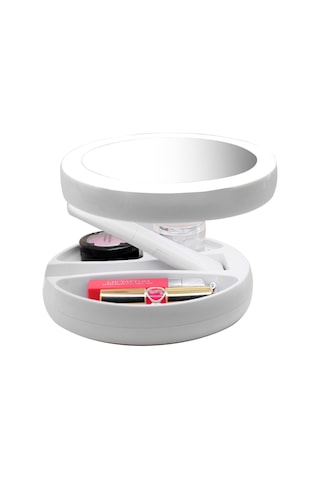 Moveevo Tenfold Amplifikasyon Kozmetik Aynası Çift Taraflı Mevcut Masa Modeli Katlanabilir Taşınabilir Giyinme Kutusu