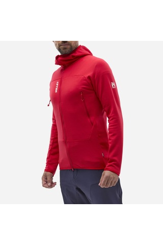 Millet Fusıon Grıd Kapşonlu T.fermuar Polartec Powergrıd Erkek Ceket Mıv9024 0335 Kırmızı