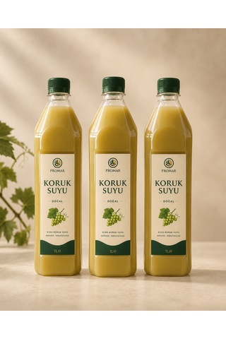 Promar Ekşi Koruk Suyu 3 x 1 L