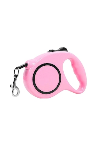 Süslüpati Otomatik Uzayan Köpek Tasması Pembe 3 Metre Pembe