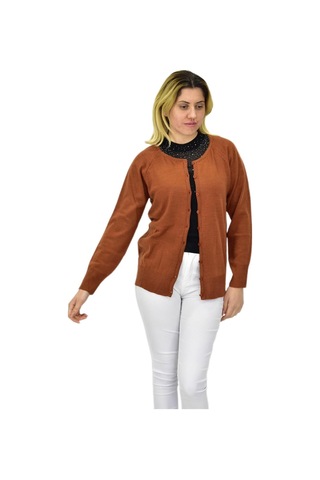 Kadın Triko Spor Hırka Bgl-st04086 Taba