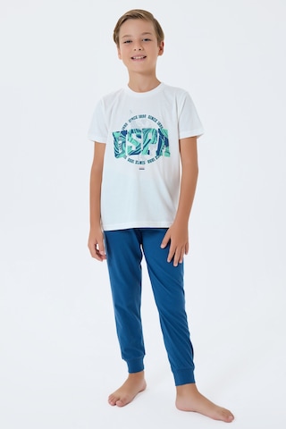 U.S. Polo Assn. Beyaz Erkek Çocuk Pijama Takımı