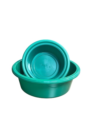 3'lü Saklama Kabı Seti İç Içe Geçmeli Badya / Leğen Mutfak Ve Ev Içi Kullanım Plastik Pratik Set Yeşil
