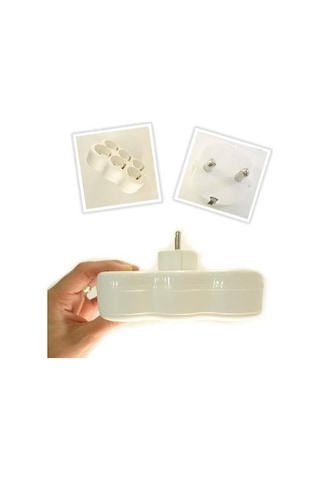 6'Lı Üçlü Priz Kablosuz Golyat Priz Çoğaltıcı Topraklı Çoklayıcı