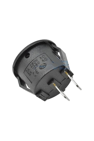 Yuvarlak 2 Pin Anahtar Rocker Switch Mini Buton Kcd1 Siyah 16mm