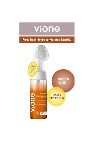 Vione Yüz Temizleme Köpüğü 150ml Aydınlatıcı Besleyici Özel Fırçalı Tekli