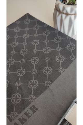 Aker Elegance Monogram Eşarp 001 Antrasit
