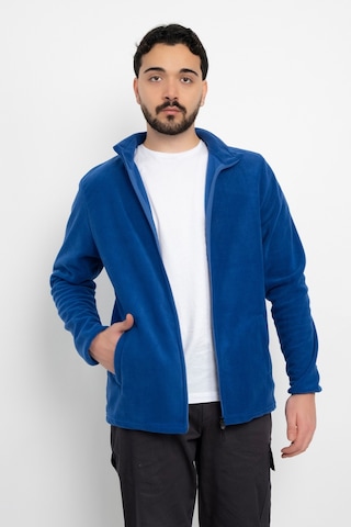 Dasüniforma Unisex Anti-pilling Tüylenme Yapmayan Standart Fit Tam Fermuarlı Soğuk Geçirmez Polar Hırka Mavi