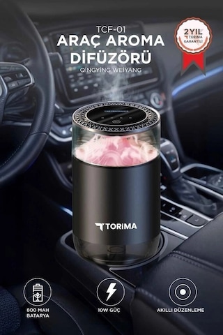 Torima Araç İçi Aroma Difüzörü Tcf01 Qıngyıng Weıyang Aromaterapi Sessiz Difüzör Ferahlık