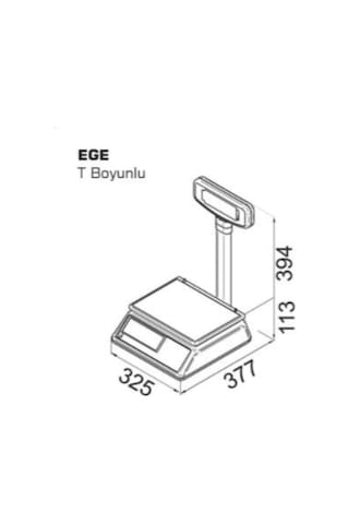 Tem Ege Lcd 30 Kg Boyunlu Onaylı Terazi - Terazi