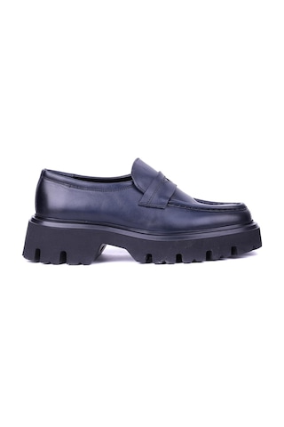 Shoetyle - Lacivert Hakiki Deri Erkek Loafer 115-k622-1438 Lacivert