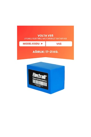 Volta Vs5 Uyumlu Batarya Yüksek Kapasite Lifepo4 72v 24ah Elektrikli Motosiklet Bataryası