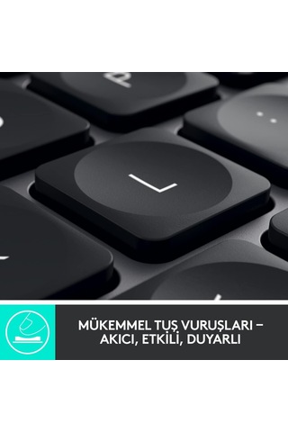 Logitech Mx Keys S 920-011594 Kablosuz Klavye Siyah (İthalatçı Garantili)