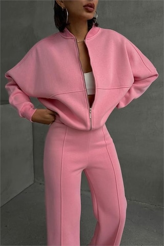 Dip Moda Kadın Pamuklu Kışlık Sweat Pantlon Eşofman Takımı Dpgts018 Pembe