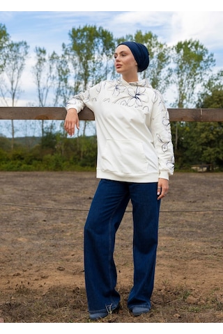 Mayovera Sweatshirt Ekru Keten Ekru