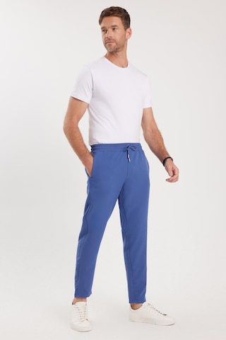 Tudors Erkek Regular Fit Beli Lastikli Bağcıklı Jogger İndigo Pantolon Rahat Kesim Yan Cepli-36898 İndigo