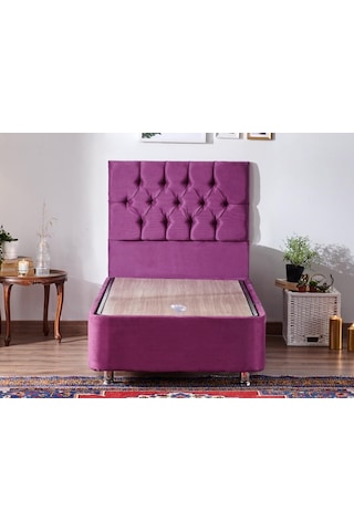 Nironyatak Niron Purple Baza Ve Başlık Seti - 90X200 Cm Tek Kişilik Sandıklı