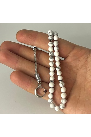 Sertifikalı Havlit 6mm 33lük Doğal Taş Tesbih