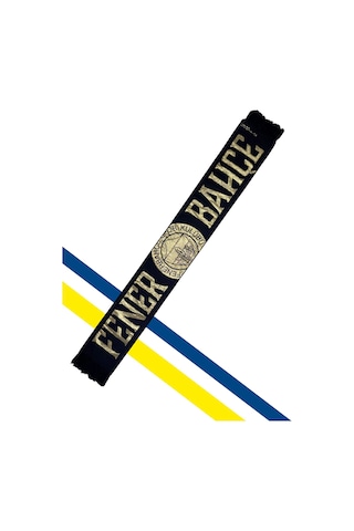 Fenerium Unısex Gold Fenerbahçe Dokuma Atkı Lazer Kutu Hediyeli Lacivert