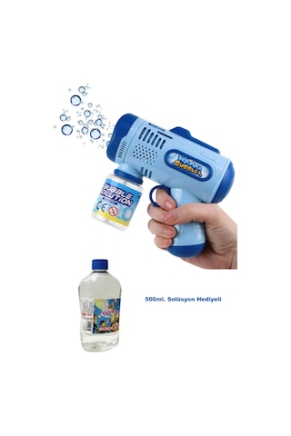 Baloncuk Yağmuru Başlasın Bubble Blaster Köpük Tabancası + 500 Ml Likit Seti