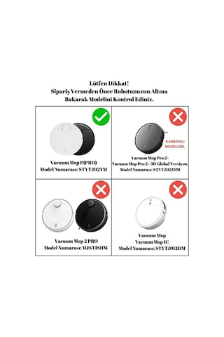 Robotfix Xiaomi Mi Robot Vacuum Mop Pro Cleaner Robot Süpürge Uyumlu Yenileme Seti 5 Parça Model:rbf30267 Turuncu