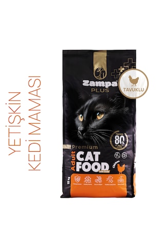 Zampa Plus Premium Tavuk Etli Yetişkin Kediler İçin Kuru Mama 15 KG
