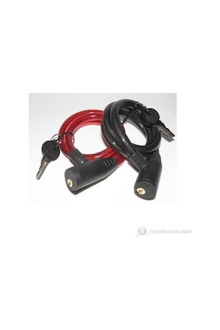 12x80 Bisiklet Anahtarlı Halat Kilit Zhongli Knt Siyah