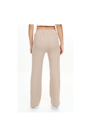 Denokids Kız Çocuk Boru Paça Bej Basic Eşofman Altı Renkli Bej