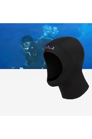 Dıve & Saıl Dh-002 1mm Erkek Ve Kadın Yüzme Boneleri Güneş Koruyucu Dalış Şapkası Sörf Dalış Başlığı, : M Siyah